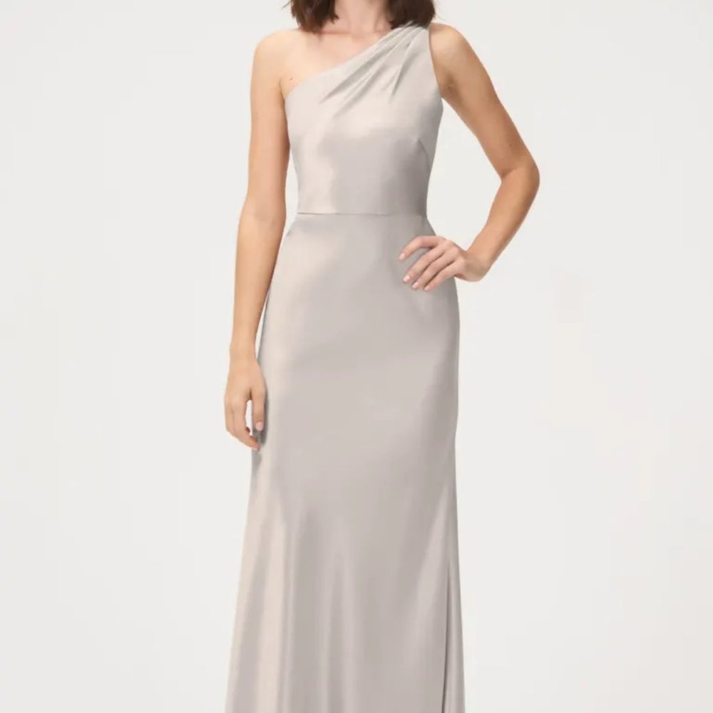 Jenny Yoo Lena Bridesmaid Dress in Latte color, Size 12